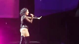 Demi Lovato brief squat