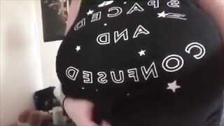 Big Boobs Shirt Lift Tease ;) Natural DDD