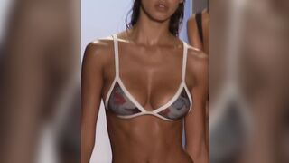 Ashley Sky jiggles on runway