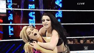 Paige Licks Nattie's Cheek