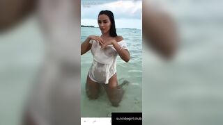 Sweet Ana Cheri Perfect nude body at sea