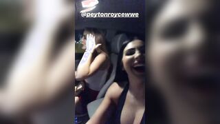 IIconics singing in a car