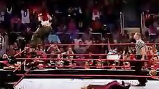 lita hitting the moonsault on lita