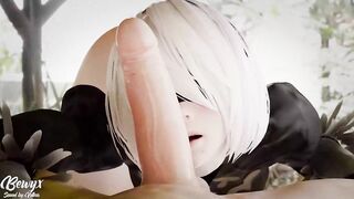 2B sucking dick (Bewyx) [NieR: Automata]