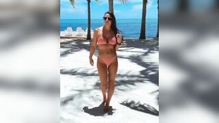 Tenille in a bikini at the beach