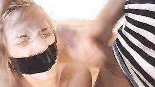 Tape gagged and facial