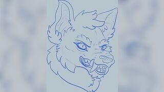 Dog➡️Werewolf Transformation Animation (by me @NewtWolfdeer on Twitter)