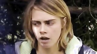 Your friend noticing your bulge while sitting around the campfire... [Cara Delevingne]