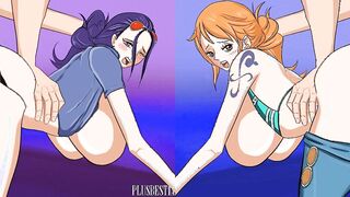 Nico Robin & Nami Rough Anal (PlusBESTIA) [One Piece]