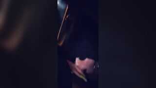 Pretty femboy sucking me off in my car