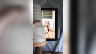 So much cum for Sofia Gomez using a fleshlight