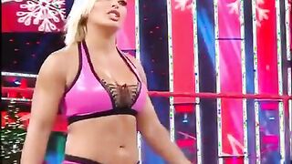 Busty and curvy Mandy Rose looking incredibly sexy on Raw last night