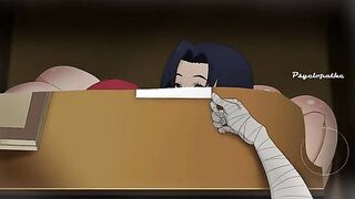 Kushina and mikoto under the desk