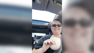 Excites me to drive with my boobs out????[OC]