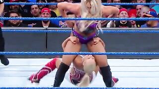 Lana pulling Charlotte's shorts down on SD - reminded of by Sasha's recent malfunction???? never a good camera watching when needed