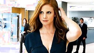 Sarah Rafferty walking out after she gives me a quickie in the office bathroom.