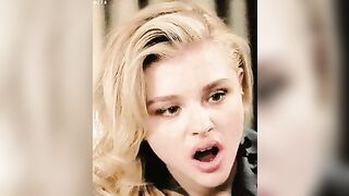 Just imagine, during your trip to LA you run into Chloe Grace Moretz on the street…. You whip out your cock to show her how hard she makes it… this is the face she makes right before she shows you what those lips do.