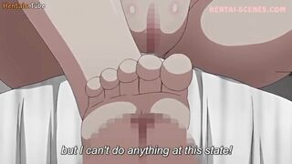 Jitaku Keibiin (2019) Ep 2 - Footjob scene