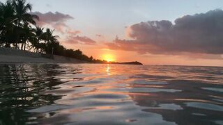 sunset on the beach