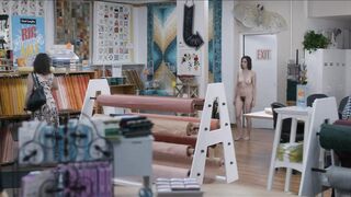 Alison Brie fully nude, showing her bush