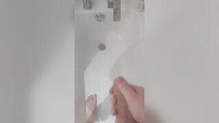 Cumming in the shower