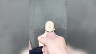 CPR Mannequin cum in mouth