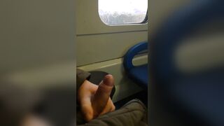 Public Cumshot On A Train (uncut Cock)