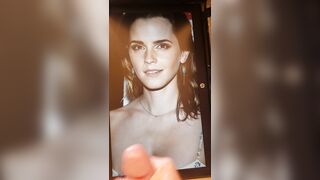 Covering Emma Watson with a big cumshot