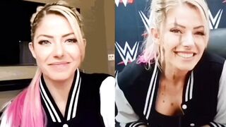 Alexa Bliss reaction enjoyed watching this hot one????????????????