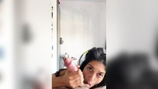 Asian Babe Sucking Balls.