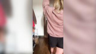 College Dorm Room Handstand Nipslip